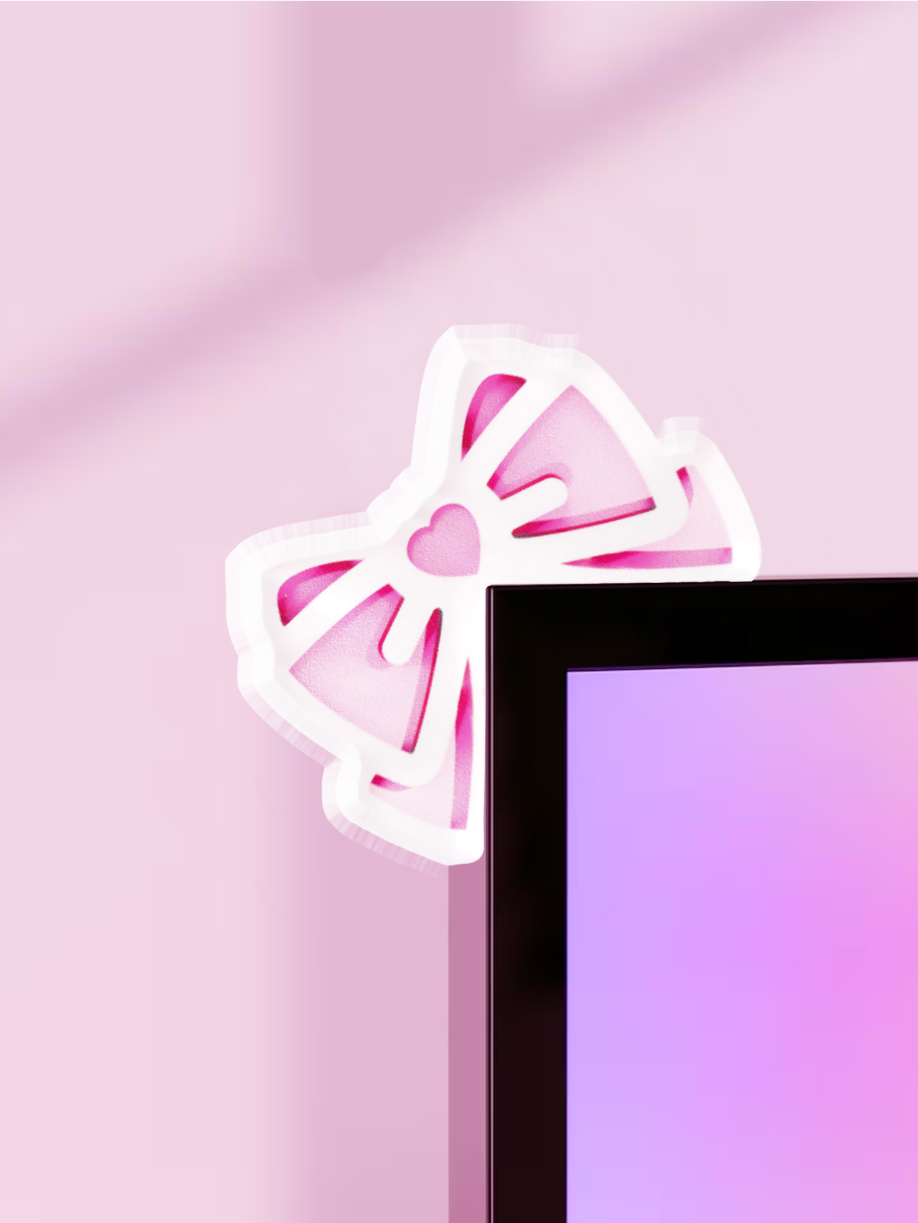 Tablet Lap Desk - Kawaii Bow Monitor Decor Розовый акриловый